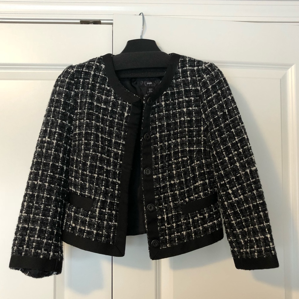 H&M collarless work blazer